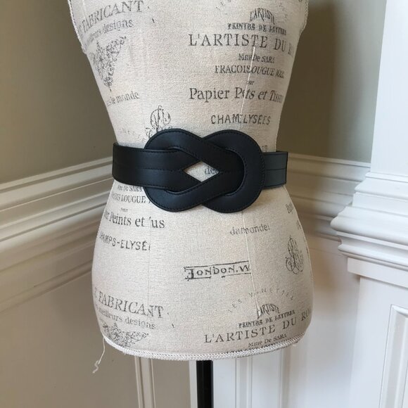 Zimmermann Interlocked Waist Belt Womens Small Medium Black Leather Interlocking - Picture 9 of 12